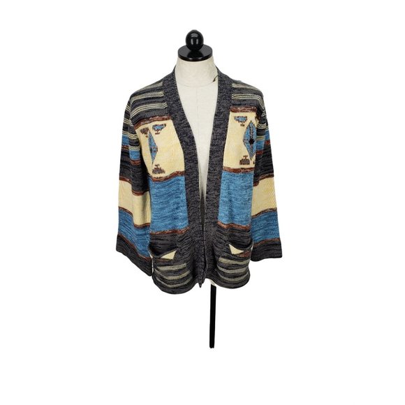 Fine Quality Sweater Aztec Design large Cardigan - Picture 1 of 16